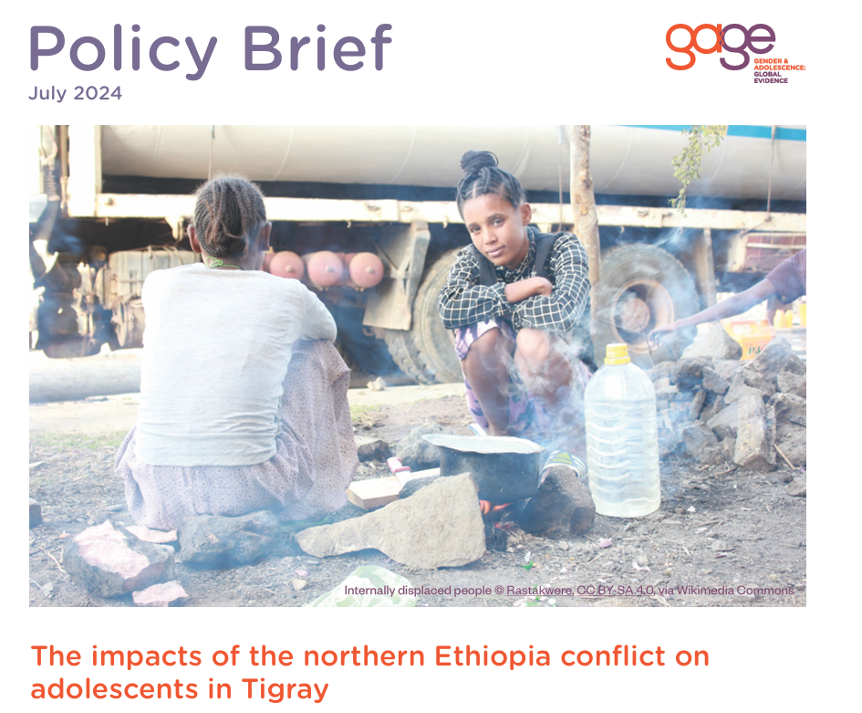 The impacts of the northern Ethiopia conflict on  adolescents in Tigray