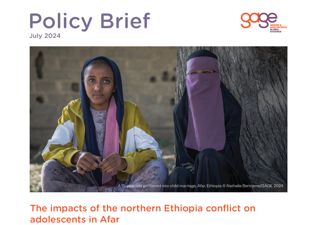 The impacts of the northern Ethiopia conflict on  adolescents in Afar
